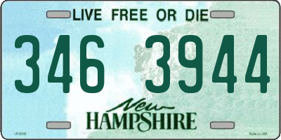 NH license plate 3463944