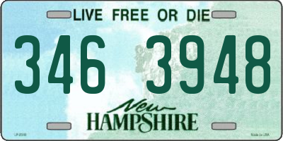 NH license plate 3463948
