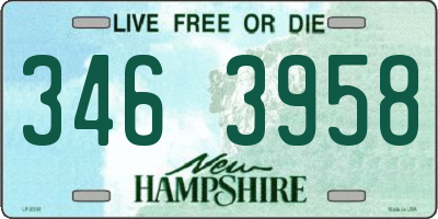NH license plate 3463958
