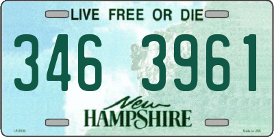 NH license plate 3463961