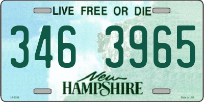 NH license plate 3463965