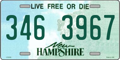 NH license plate 3463967