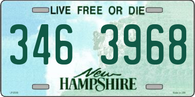 NH license plate 3463968