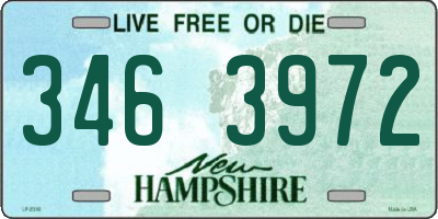NH license plate 3463972
