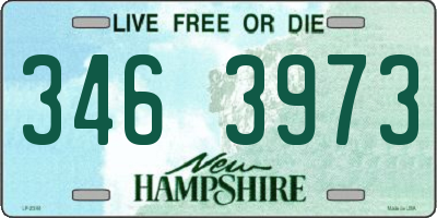 NH license plate 3463973