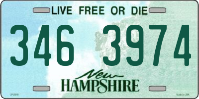NH license plate 3463974