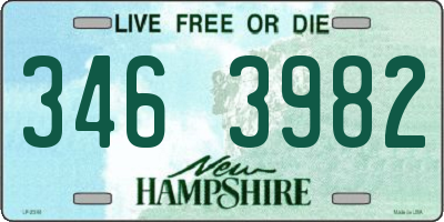 NH license plate 3463982