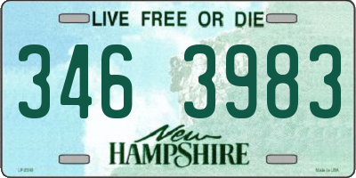 NH license plate 3463983