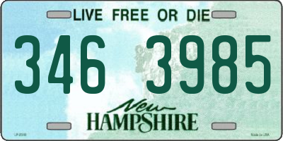 NH license plate 3463985