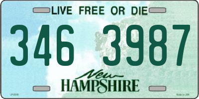 NH license plate 3463987