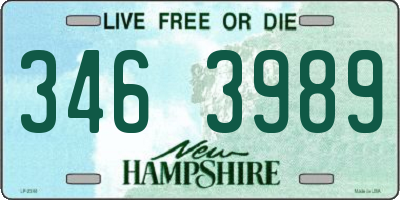 NH license plate 3463989