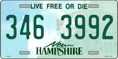 NH license plate 3463992