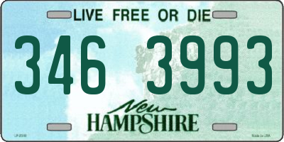 NH license plate 3463993