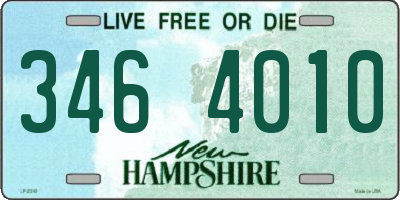 NH license plate 3464010
