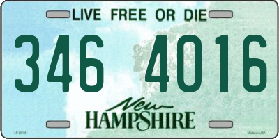 NH license plate 3464016