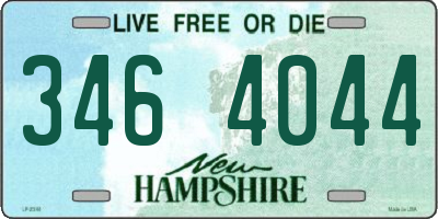 NH license plate 3464044