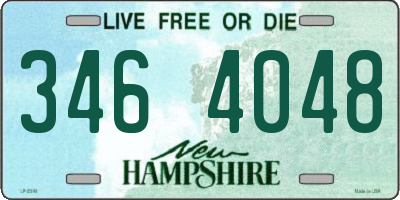 NH license plate 3464048