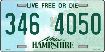 NH license plate 3464050