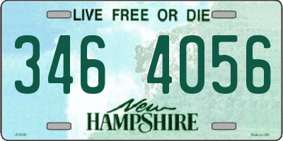 NH license plate 3464056