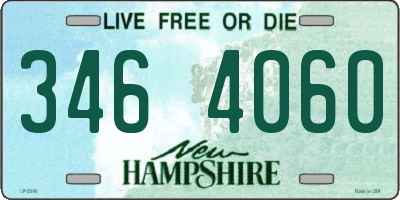 NH license plate 3464060