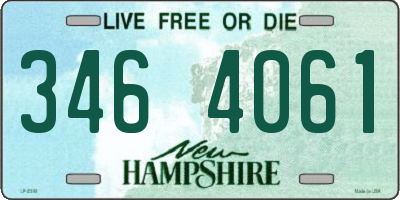 NH license plate 3464061