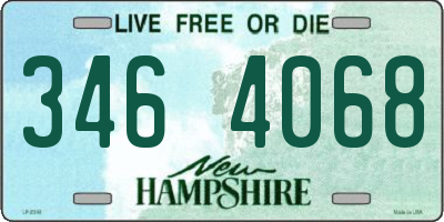 NH license plate 3464068