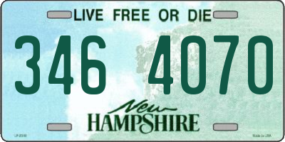NH license plate 3464070