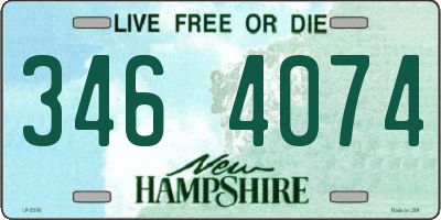 NH license plate 3464074