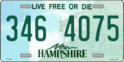 NH license plate 3464075