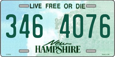 NH license plate 3464076