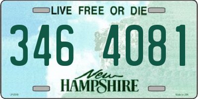 NH license plate 3464081