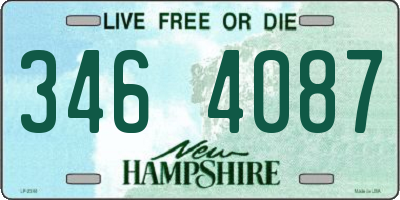 NH license plate 3464087