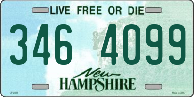 NH license plate 3464099