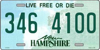 NH license plate 3464100
