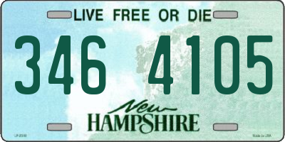 NH license plate 3464105