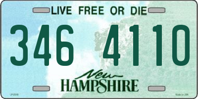 NH license plate 3464110