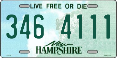 NH license plate 3464111