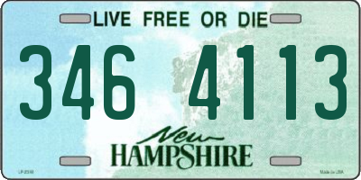 NH license plate 3464113