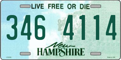 NH license plate 3464114