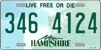 NH license plate 3464124