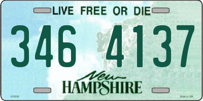 NH license plate 3464137