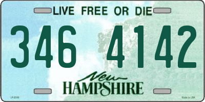 NH license plate 3464142