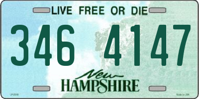 NH license plate 3464147