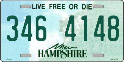 NH license plate 3464148