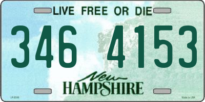 NH license plate 3464153