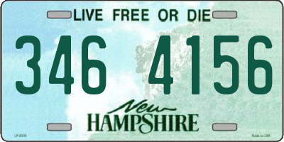 NH license plate 3464156
