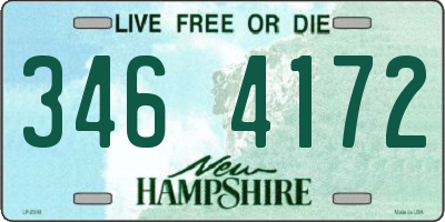 NH license plate 3464172