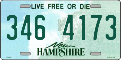 NH license plate 3464173