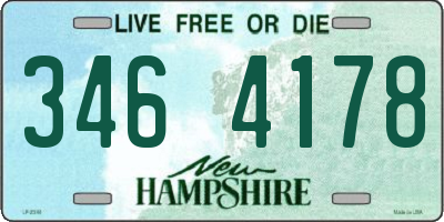 NH license plate 3464178