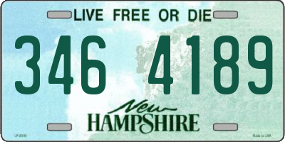 NH license plate 3464189